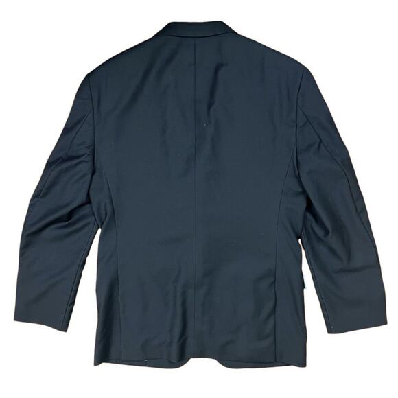 Egara Black Slim Fit Super 120 Wool Blazer Suit Jacket Size 40 Regular 34 Waist - Picture 2 of 8